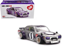 Nissan Skyline 2000GT-R (KPGC10) "Kaido Works V1" RHD (Right Hand Drive) #0 Silver Metallic with Purple Stripes (Designed by Jun Imai) "Kaido House" Special 1/64 Diecast Model Car by Mini GT image 5