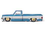 Chevrolet Silverado Dually Pickup Truck "Vintage Spec V1" Light Blue Metallic with White Sides and Interior (Designed by Jun Imai) "Kaido House" Special 1/64 Diecast Model Car by Mini GT image 3