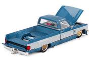 Chevrolet Silverado Dually Pickup Truck "Vintage Spec V1" Light Blue Metallic with White Sides and Interior (Designed by Jun Imai) "Kaido House" Special 1/64 Diecast Model Car by Mini GT image 4