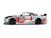 Nissan Skyline GT-R (R34) "Kaido Star Racing V1" RHD (Right Hand Drive) #25 Gray Metallic with Black Hood and Graphics (Designed by Jun Imai) "Kaido House" Special 1/64 Diecast Model Car by Mini GT image 4
