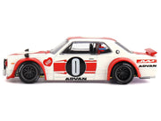 Nissan Skyline 2000GT-R (KPGC10) "Kaido Works V2" RHD (Right Hand Drive) White with Red Stripes (Designed by Jun Imai) "Kaido House" Special 1/64 Diecast Model Car by Mini GT image 3
