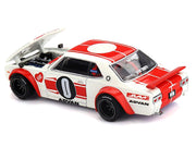 Nissan Skyline 2000GT-R (KPGC10) "Kaido Works V2" RHD (Right Hand Drive) White with Red Stripes (Designed by Jun Imai) "Kaido House" Special 1/64 Diecast Model Car by Mini GT image 4