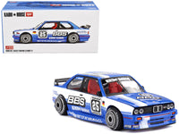 Kaido House x MINI GT 1:64 BMW M3 Kaido Touring Champ V1 #25, blue with white stripes.