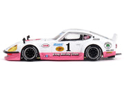 Nissan Fairlady Z RHD (Right Hand Drive) #1 "Tamiya Racing - Frog Racing Team" White and Pink (Designed by Jun Imai) "Kaido House" Special 1/64 Diecast Model Car by Mini GT image 3