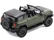 2023 GMC Hummer EV SUV Green Metallic with Black Top 1/64 Diecast Model Car by GCD image 2