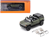2023 GMC Hummer EV SUV Green Metallic with Black Top 1/64 Diecast Model Car by GCD image 3