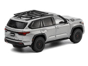 Toyota Sequoia TRD PRO Silver Metallic with Roof Rack 1/64 Diecast Model Car by GCD image 4