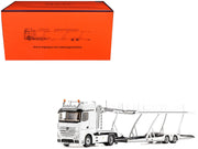 Mercedes-Benz Actros Auto Transporter White 1/64 Diecast Model by GCD image 5