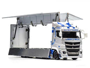 Mitsubishi Fuso Super Great Transporter RHD (Right Hand Drive) "LB-Trucks - Gunmatsusyo" Silver Metallic with Blue Graphics "Tokyo Auto Salon (TAS) 2026 Exclusive" 1/64 Diecast Model by GCD image 3