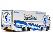 Mitsubishi Fuso Super Great Transporter RHD (Right Hand Drive) "LB-Trucks - Gunmatsusyo" Silver Metallic with Blue Graphics "Tokyo Auto Salon (TAS) 2026 Exclusive" 1/64 Diecast Model by GCD image 4