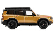 2024 Toyota Land Cruiser Prado Gold Metallic with Red Stripes and Roof Rack 1/64 Diecast Model Car by GCD image 3