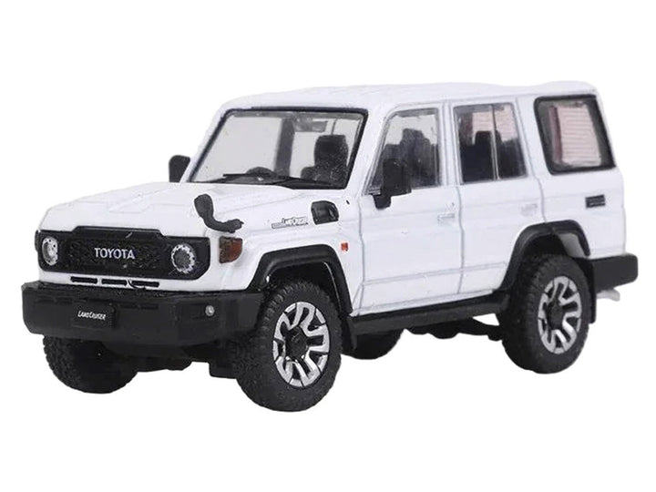 Toyota Land Cruiser (J76) RHD (Right Hand Drive) White 1/64 Diecast Model Car by GCD image 2