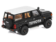 Toyota Land Cruiser (J76) Black with Silver Metallic Top 1/64 Diecast Model Car by GCD image 3