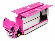 Hino 700 Transporter RHD (Right Hand Drive) "LB-Trucks - Kayano_Distr." Pink Metallic with Graphics 1/64 Diecast Model by GCD image 3