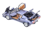 Lamborghini Countach LP 5000 Quattrovalvole Dark Blue Metallic 1/18 Diecast Model Car by Kyosho image 2