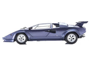 Lamborghini Countach LP 5000 Quattrovalvole Dark Blue Metallic 1/18 Diecast Model Car by Kyosho image 4