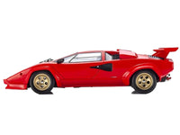 Lamborghini Countach LP 5000 Quattrovalvole Red with Gold Wheels 1/18 Diecast Model Car by Kyosho image 4