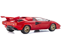 Lamborghini Countach LP 5000 Quattrovalvole Red with Gold Wheels 1/18 Diecast Model Car by Kyosho image 5