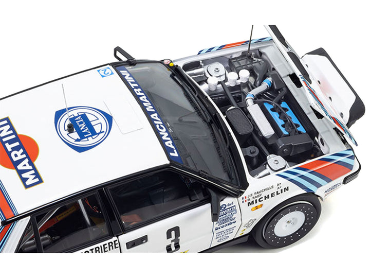 Lancia Delta HF 4WD #3 Juha Kankkunen - Juha Piironen "Martini Racing" Winner "Olympus Rally" (1987) 1/18 Diecast Model Car by Kyosho image 2