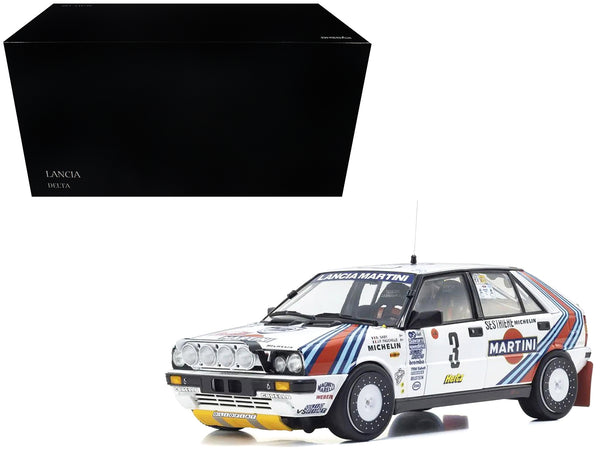 Lancia Delta HF 4WD #3 Bruno Saby - Jean-Francois Fauchille "Martini Racing" Winner "Rally Monte Carlo" (1988) 1/18 Diecast Model Car by Kyosho