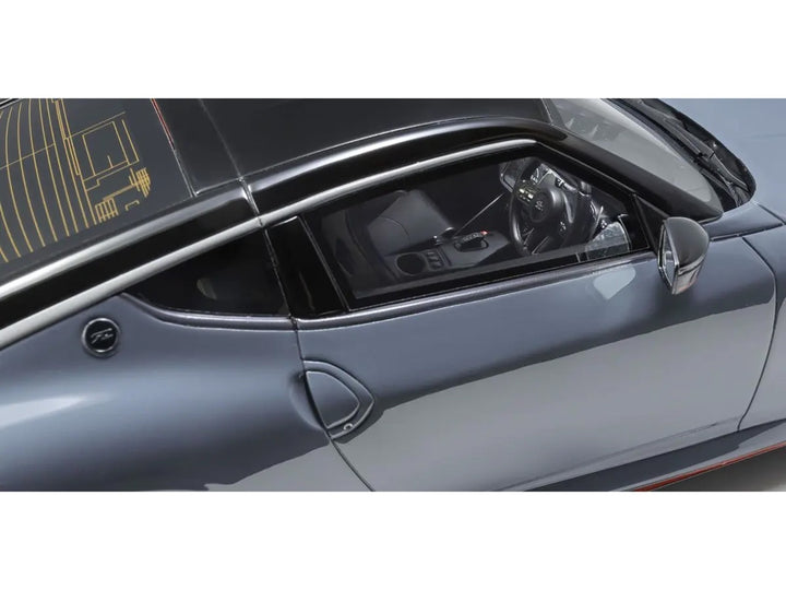 Nissan Fairlady Z NISMO RHD (Right Hand Drive) Gray with Black Top 1/18 Model Car by Kyosho image 2