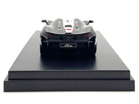 McLaren Elva Convertible #4 Carbon Black with White and Red Stripes 1/64 Diecast Model Car by LCD Models image 2