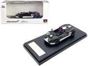 McLaren Elva Convertible #4 Carbon Black with White and Red Stripes 1/64 Diecast Model Car by LCD Models image 3