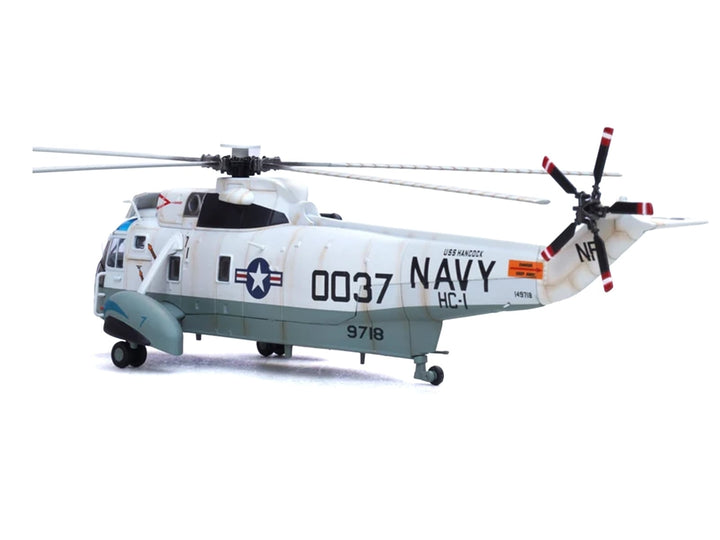 Sikorsky SH-3G Sea King Helicopter "149718-NF 0037 Helicopter Combat Support Squadron 1 (HC-1) Fleet Angels USS Hancock (CVA-19)" (1970s) United States Navy 1/72 Diecast Model by Legion image 2
