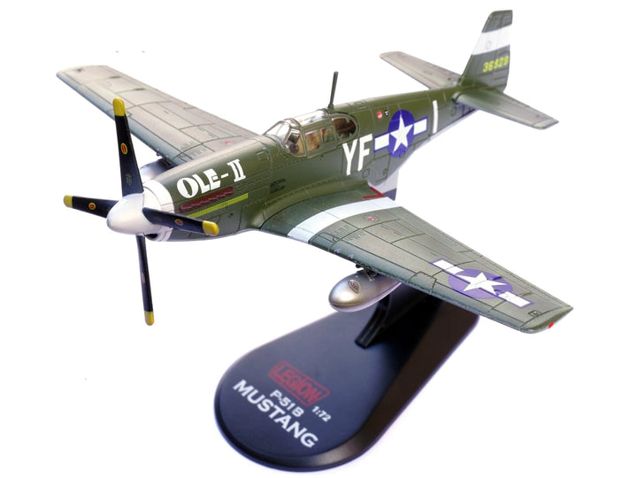 North American P-51B Mustang Aircraft "Ole-II 358th Fighter Squadron 355th Fighter Group Steeple Morden Strafers" (1944) United States Army Air Forces 1/72 Diecast Model Airplane by Legion image 2