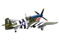 North American P-51B Mustang Aircraft "John Bennett 487th Fighter Squadron 352nd Fighter Group Blue-Nosed Bastards of Bodney RAF Bodney" (1944) United States Army Air Forces 1/72 Diecast Model Airplane by Legion image 4