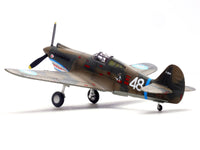 Curtiss P-40B/C Warhawk Fighter Aircraft "White 48 David Lee 'Tex' Hill 2nd Squadron Panda Bears Chinese Air Force Burma" (1942) 1st American Volunteer Group 1/72 Diecast Model Airplane by Legion image 3