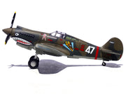 Curtiss P-40B/C Warhawk Fighter Aircraft "White 47 Robert T. Smith 3rd Squadron Hell's Angels Chinese Air Force Burma" (1942) 1st American Volunteer Group 1/72 Diecast Model Airplane by Legion image 2