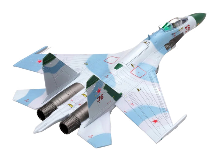 Sukhoi Su-27 Flanker-B Aircraft "Red 36 941st Fighter Aviation Regiment" (1987) Soviet Air Force 1/100 Diecast Model Airplane by Legion image 2