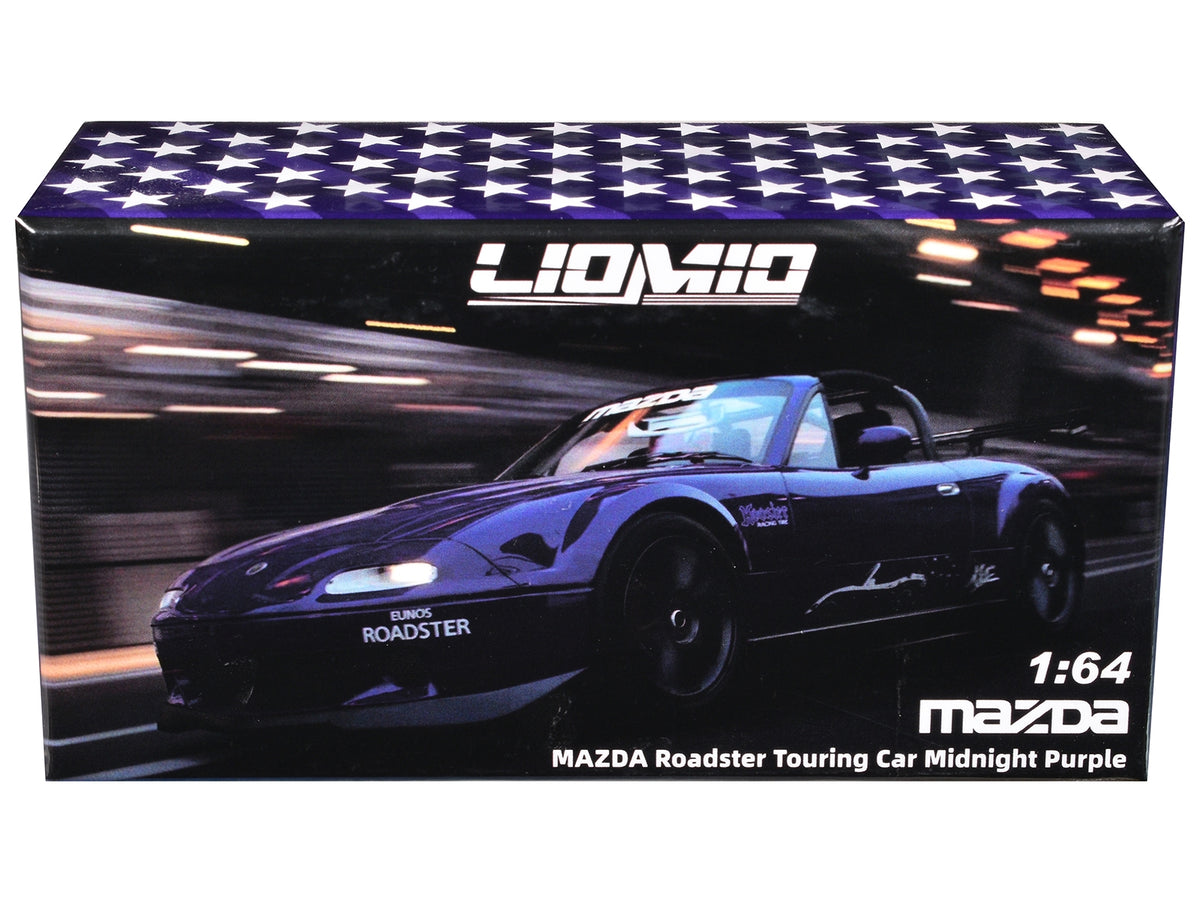 Mazda Roadster Touring Car RHD (Right Hand Drive) Midnight Purple Metallic "Hobby Expo China 2026 Event Edition" 1/64 Diecast Model Car by Liomio