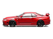 Nissan Skyline GT-R (R34) Nismo RHD (Right Hand Drive) Custom Red with Stripes "Senior 64" Series 1/64 Diecast Model Car by MotorHelix image 4