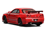 Nissan Skyline GT-R (R34) Nismo RHD (Right Hand Drive) Custom Red with Stripes "Senior 64" Series 1/64 Diecast Model Car by MotorHelix image 5