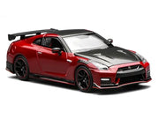 2022 Nissan GT-R Nismo (R35) RHD (Right Hand Drive) Vibrant Red with Carbon Hood and Top "Senior 64" Series 1/64 Diecast Model Car by MotorHelix image 4