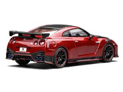 2022 Nissan GT-R Nismo (R35) RHD (Right Hand Drive) Vibrant Red with Carbon Hood and Top "Senior 64" Series 1/64 Diecast Model Car by MotorHelix image 5