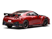 2022 Nissan GT-R Nismo (R35) RHD (Right Hand Drive) Vibrant Red with Carbon Hood and Top "Senior 64" Series 1/64 Diecast Model Car by MotorHelix image 5