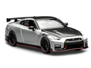 2022 Nissan GT-R Nismo (R35) RHD (Right Hand Drive) Ultimate Metal Silver Metallic with Carbon Hood and Top "Senior 64" Series 1/64 Diecast Model Car by MotorHelix image 2