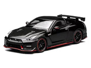 2022 Nissan GT-R Nismo (R35) RHD (Right Hand Drive) Meteor Flake Black Pearl with Carbon Hood and Top "Senior 64" Series 1/64 Diecast Model Car by MotorHelix image 2