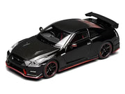 2022 Nissan GT-R Nismo (R35) RHD (Right Hand Drive) Meteor Flake Black Pearl with Carbon Hood and Top "Senior 64" Series 1/64 Diecast Model Car by MotorHelix image 5