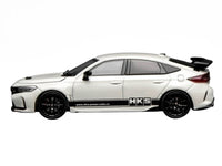 Honda Civic Type R (FL5) RHD (Right Hand Drive) "HKS" White with Black Stripes 1/64 Diecast Model Car by MotorHelix image 3