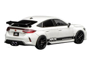 Honda Civic Type R (FL5) RHD (Right Hand Drive) "HKS" White with Black Stripes 1/64 Diecast Model Car by MotorHelix image 4