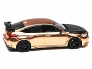 Honda Civic Type R (FL5) RHD (Right Hand Drive) Electroplating Copper Metallic with Carbon Hood "Hong Kong Toycar Salon 2025" "Senior 64" Series Limited Edition to 599 pieces Worldwide 1/64 Diecast Model Car by MotorHeli image 4