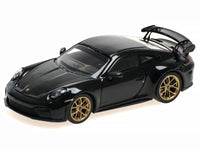 2025 Porsche 911 (992.2) GT3 Weissach Package Black with Carbon Stripe Limited Edition to 240 pieces Worldwide 1/64 Diecast Model Car by Minichamps image 2