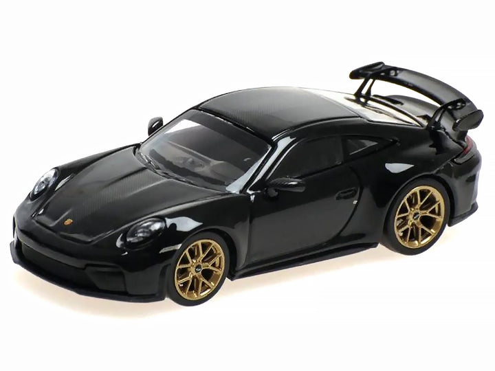 2025 Porsche 911 (992.2) GT3 Weissach Package Black with Carbon Stripe Limited Edition to 240 pieces Worldwide 1/64 Diecast Model Car by Minichamps image 2