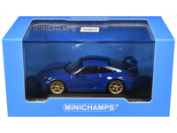 2025 Porsche 911 (992.2) GT3 Weissach Package Blue with Carbon Stripe Limited Edition to 240 pieces Worldwide 1/64 Diecast Model Car by Minichamps image 3