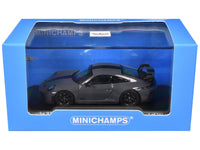 2025 Porsche 911 (992.2) GT3 Weissach Package Gray with Carbon Stripe Limited Edition to 240 pieces Worldwide 1/64 Diecast Model Car by Minichamps image 3