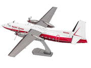 Model Kit Fairchild F-27 Commercial Aircraft "Pacific Alaska" White with Red Stripes (Moderate Difficulty) Steel Model by Metal Earth image 2